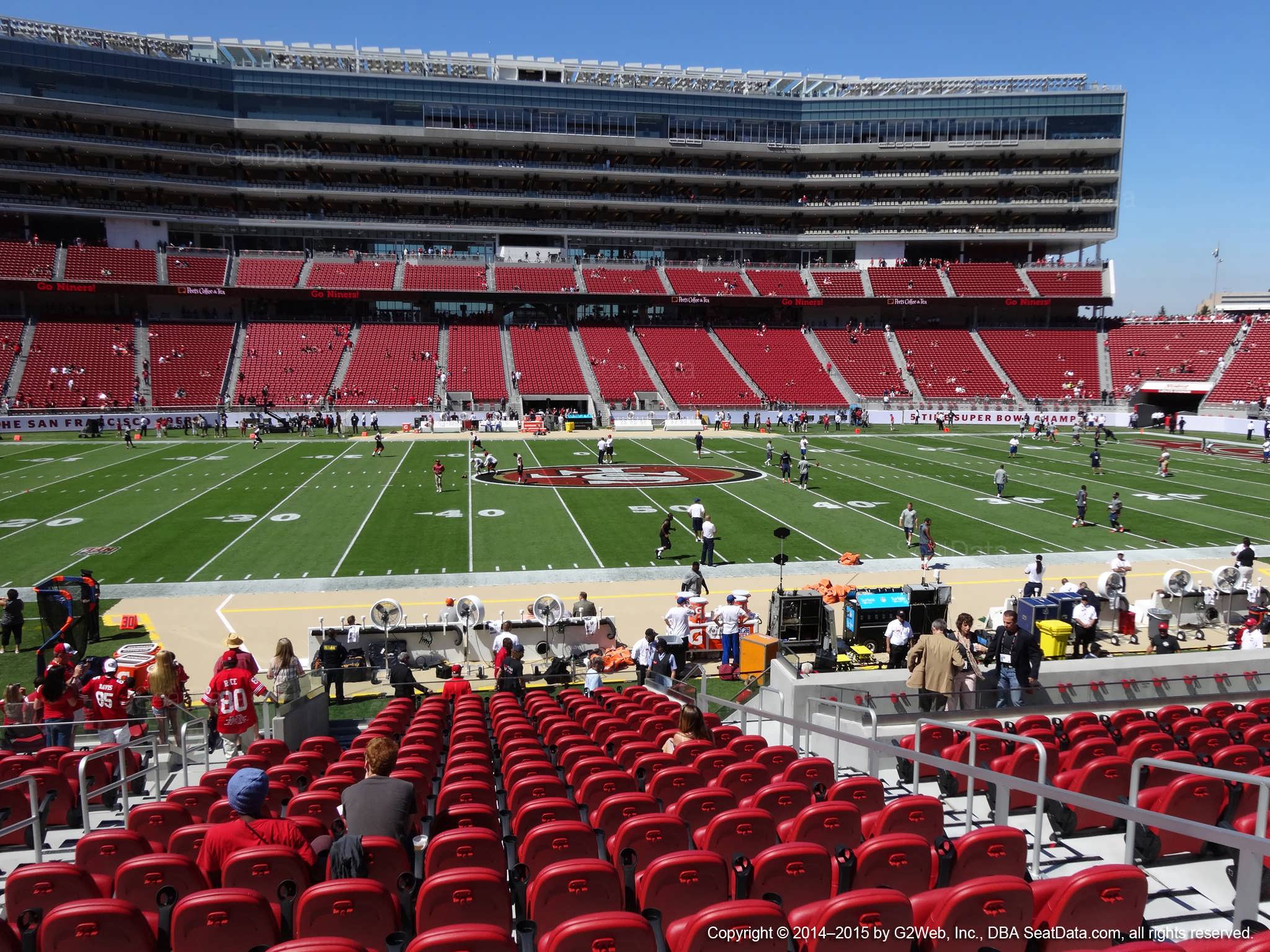 Seat view from section 116 at Levi’s Stadium, home of the San Francisco 49ers