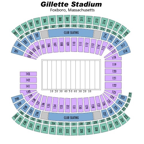 Gillette Stadium Seating Chart, New England Patriots