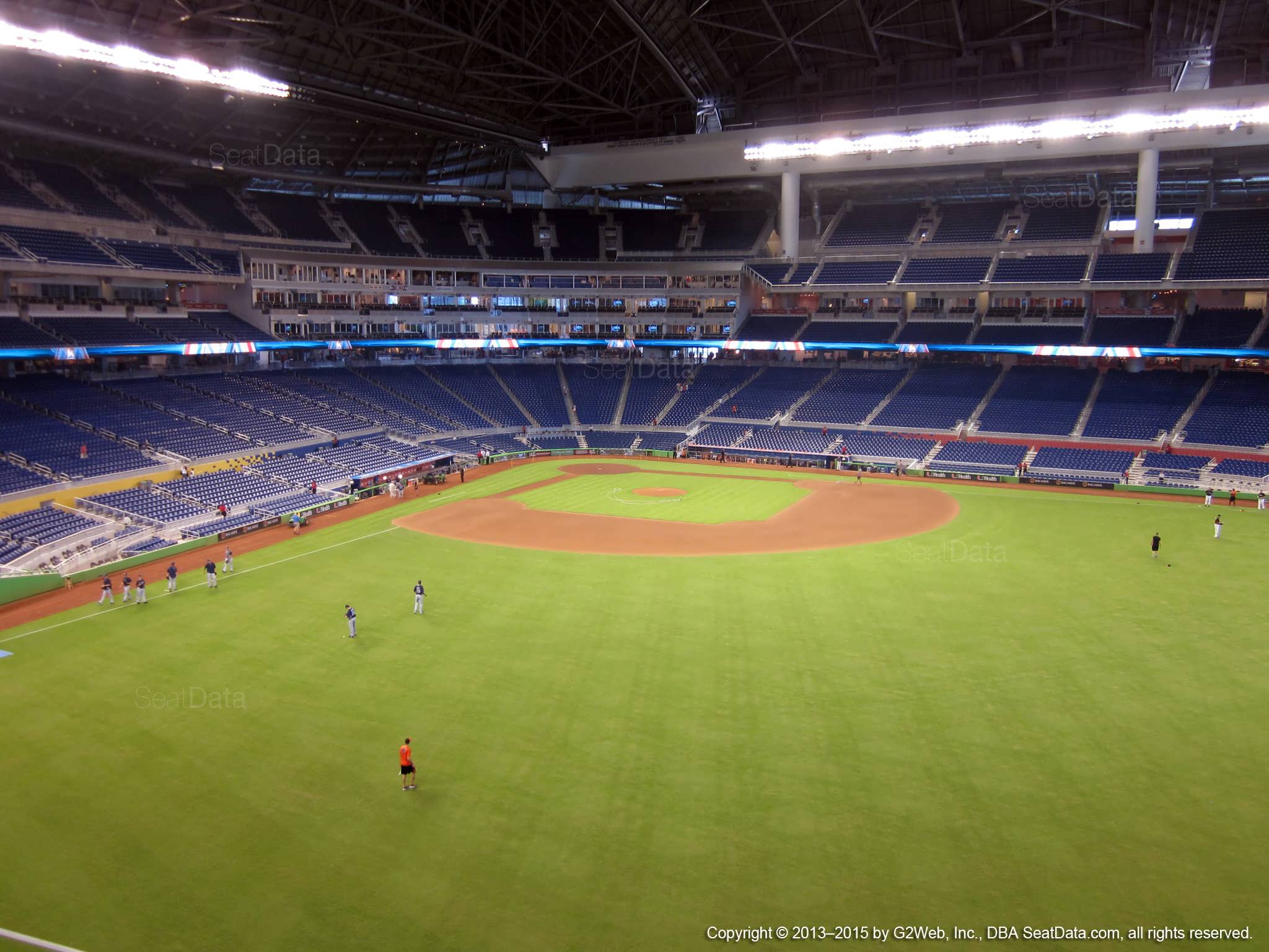 Seat view from section 137 at Marlins Park, home of the Miami Marlins