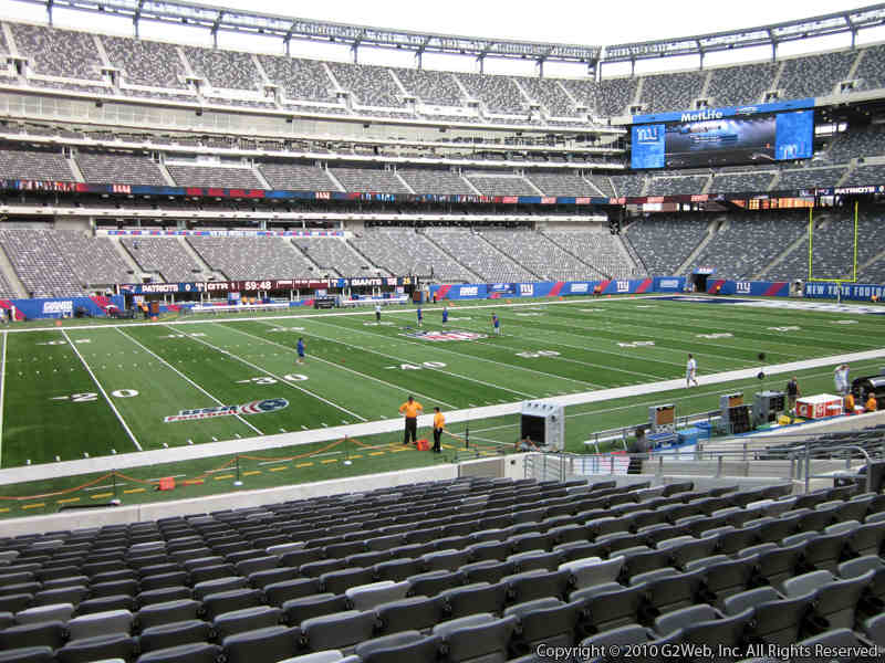 Seat view from section 142 at Metlife Stadium, home of the New York Jets