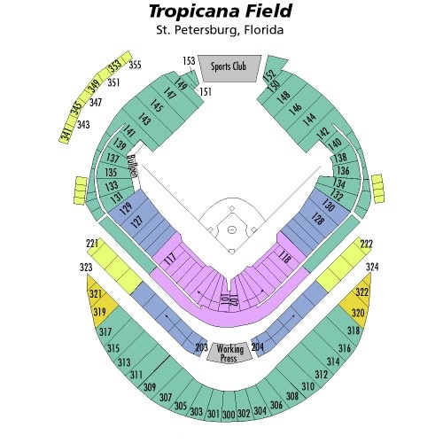 Tropicana Field Seating Chart, Tampa Bay Rays