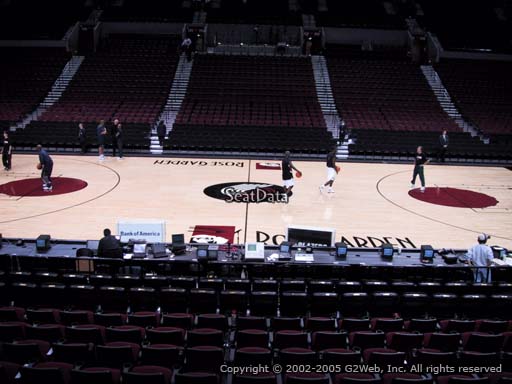 Seat view from section 101 at the Moda Center, home of the Portland Trail Blazers