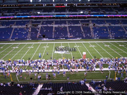 Seat view from section 340 at Lucas Oil Stadium, home of the Indianapolis Colts