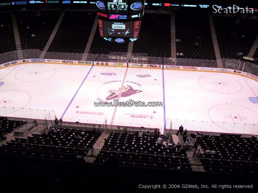 Seat view from section 230 at Gila River Arena, home of the Arizona Coyotes
