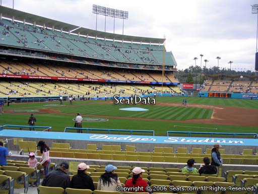 Seat view from field box section 20 at Dodger Stadium, home of the Los Angeles Dodgers