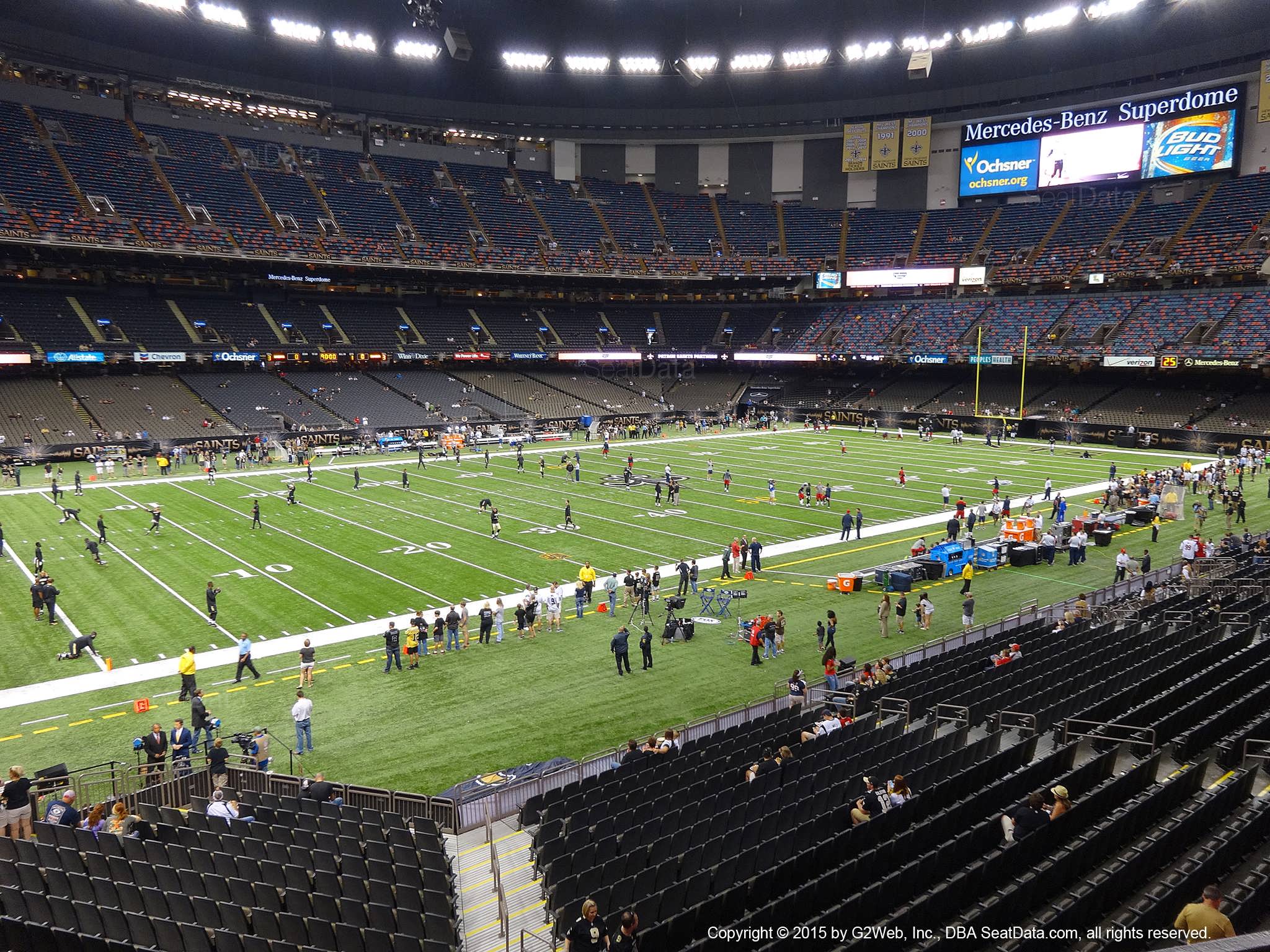 Seat view from section 231 at the Mercedes-Benz Superdome, home of the New Orleans Saints