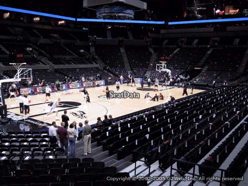 Seat view from Section 125A at the AT&T Center, home of the San Antonio Spurs